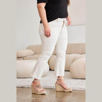 RFM Mini Mia Full Size Tummy Control High Waist Raw Hem - VacationGrabs