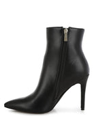 Rag Company rhinestone chain ankle boots in sleek black with a stylish pointed toe and stiletto heel