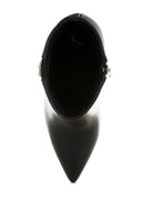 Rhinestone chain ankle boots from Rag Company with a sleek pointed toe design