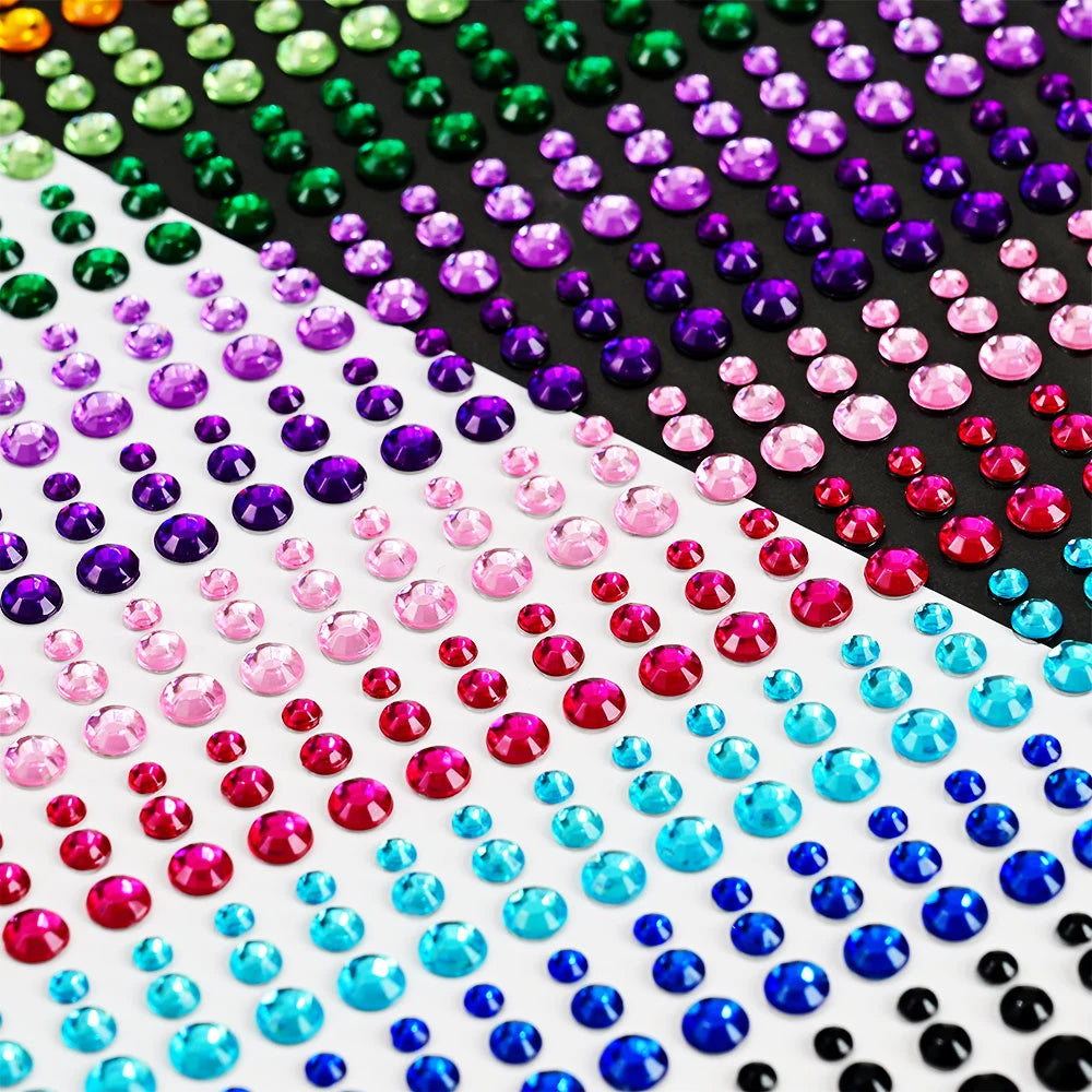 colored glitter rhinestone face and body gem stickers (photo 4 of 10)