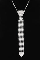Stunning rhinestone necktie necklace with sparkling crystals for a glamorous look