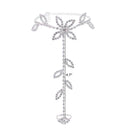 Elegant rhinestone toe ring jewelry with floral design and adjustable chain for stylish beach looks