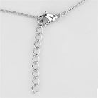 Rhodium brass heart necklace for women with a stylish clasp and adjustable length chain