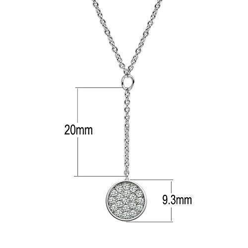 Elegant rhodium brass necklace for women featuring a sparkling pendant on a delicate chain