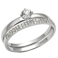 Stunning rhodium plated sterling silver ring with a central gemstone and sparkling accents