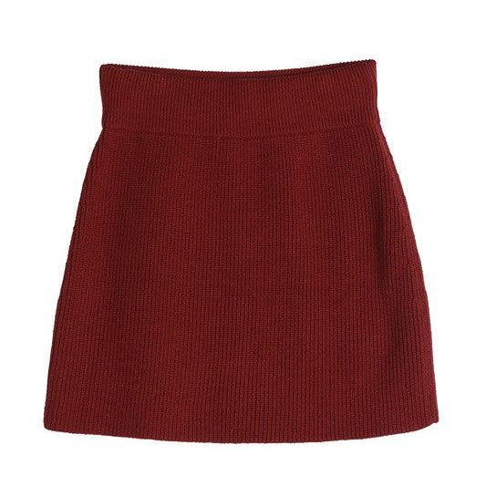 Women's Outfits & Sets Ribbed Knit Crop Top And Skirt Set