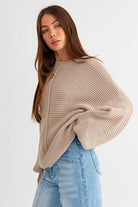 Women's Sweaters Ribbed Knitted Sweater