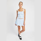 Ribbed Tank Top With Contrasted Seam - VacationGrabs