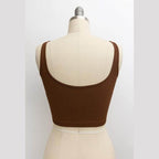 Ribbed Underline Seams Brami Top - VacationGrabs