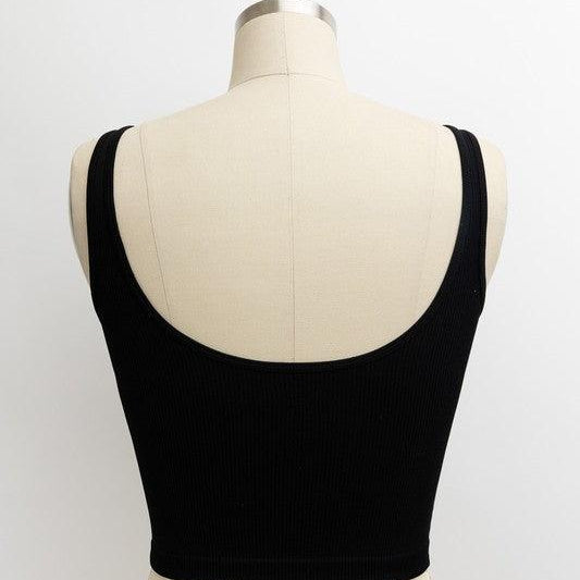 Women's Shirts - Bralettes Ribbed Underline Seams Brami Top