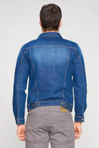 Men's rich blue jean jacket from Blue Age featuring a classic design and durable denim fabric