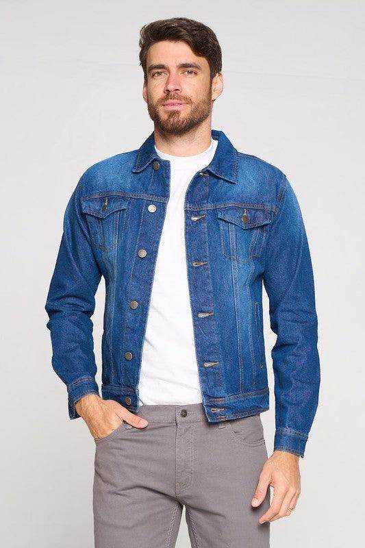 Men's Blue Age rich blue jean jacket with classic design and comfortable fit