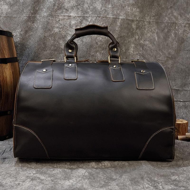 Maheu New Design Leather Travel Bag Soft Cowskin Duffle Bag Black Travel  Duffle Bag Weekend Bag Of Men Women Luggage Bag 50 Cm - Travel Tote -  AliExpress