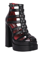 Rielle High Platform Cage Boot Sandals