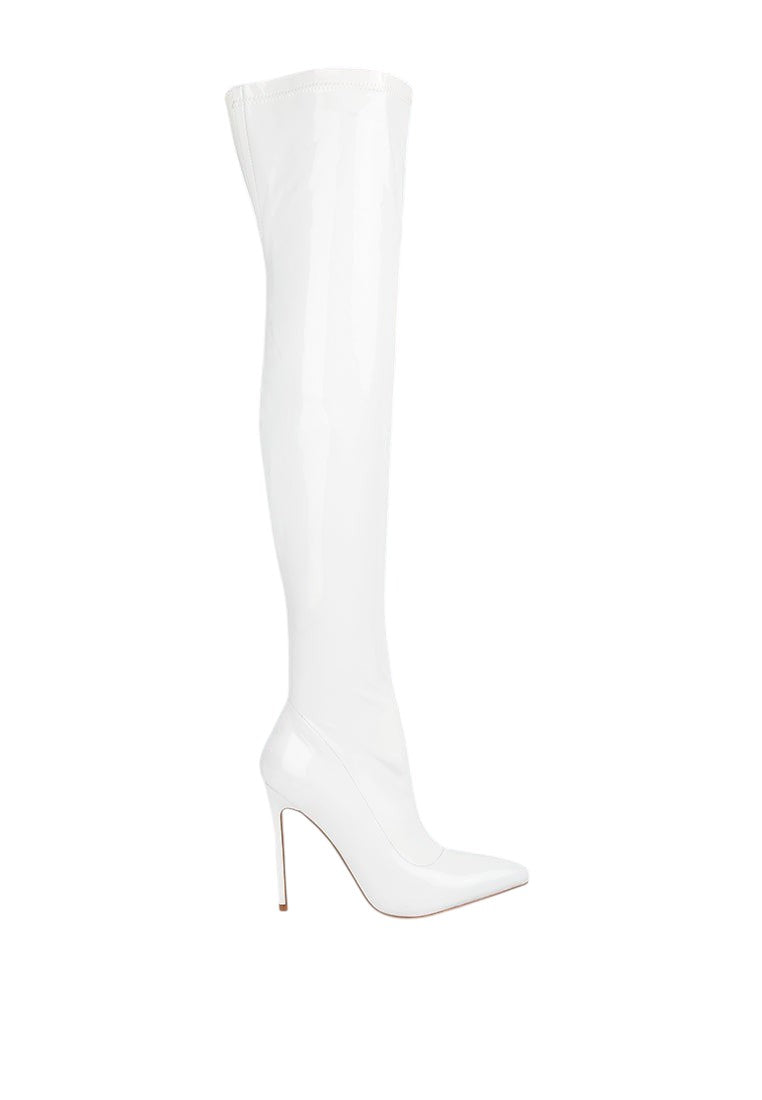 Riggle Long Patent Pu High Heel Boots