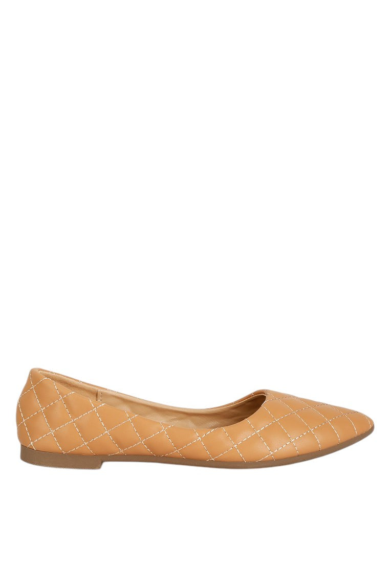 Rikhani Quilted Detail Ballet Flats
