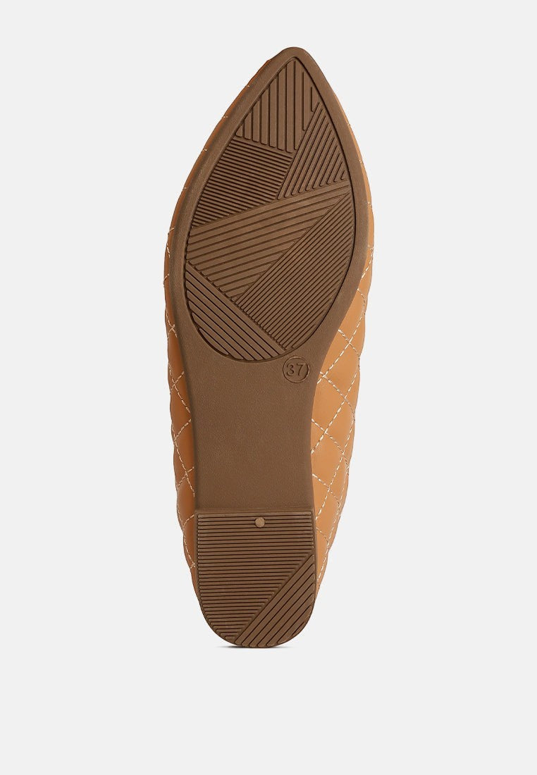 Rikhani Quilted Detail Ballet Flats