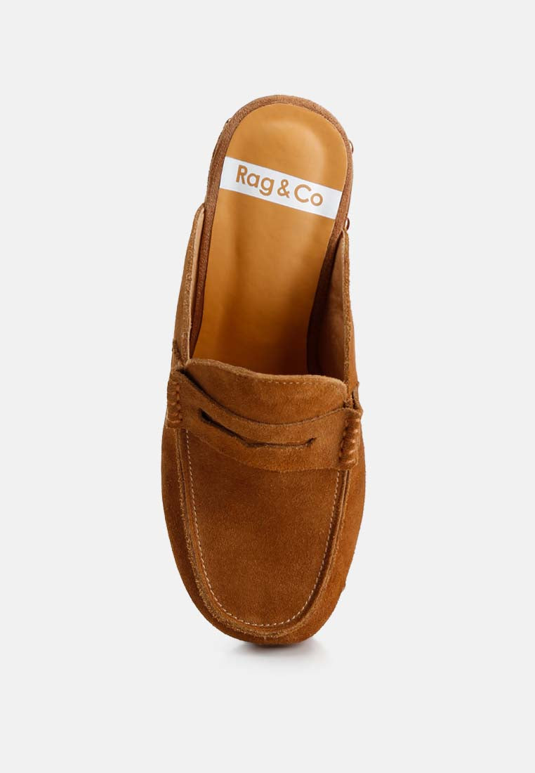 Riley Genuine Suede Platform Clogs