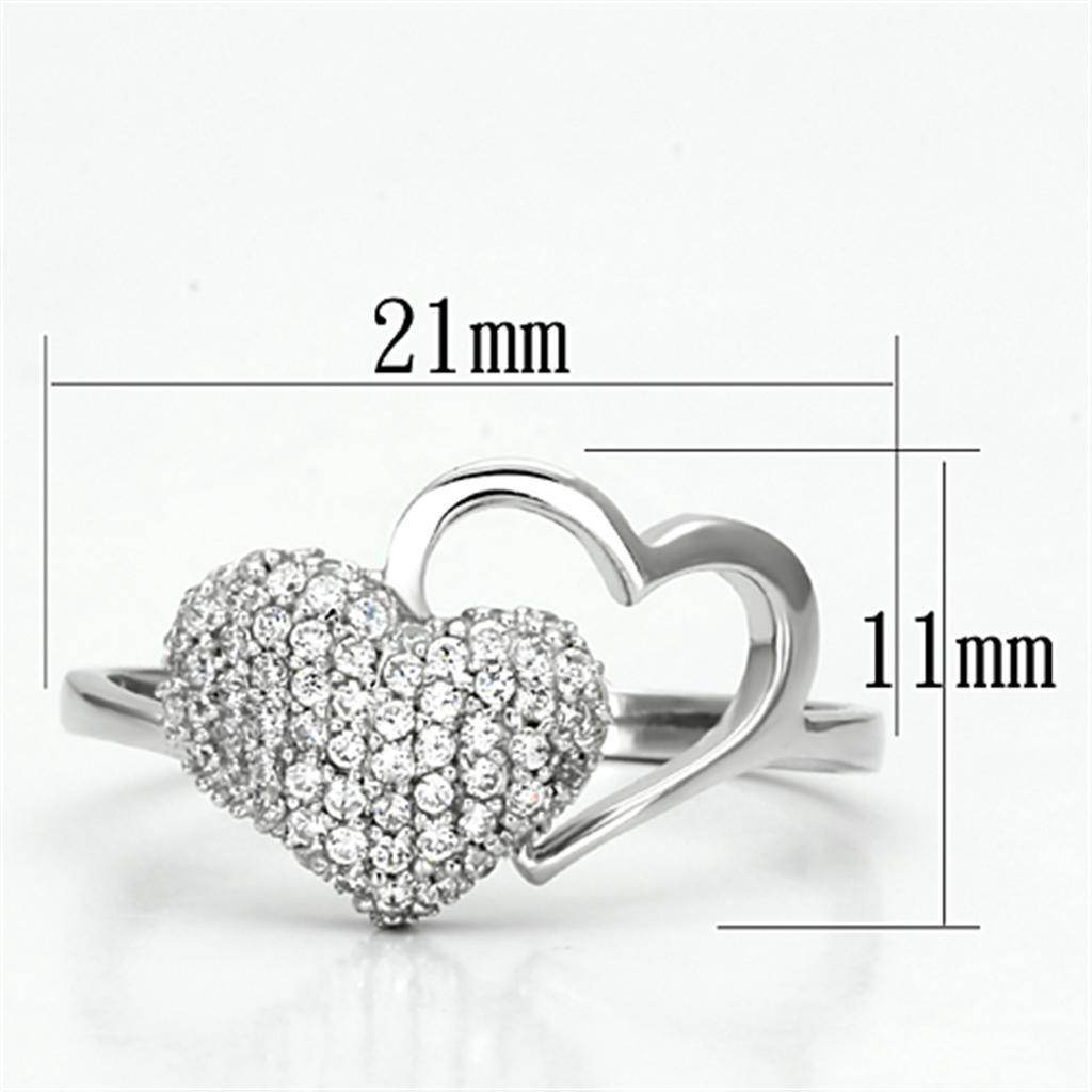 Stunning heart-shaped ring adorned with crystals, perfect vacation jewelry for women