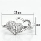 Stunning heart-shaped ring adorned with crystals, perfect vacation jewelry for women