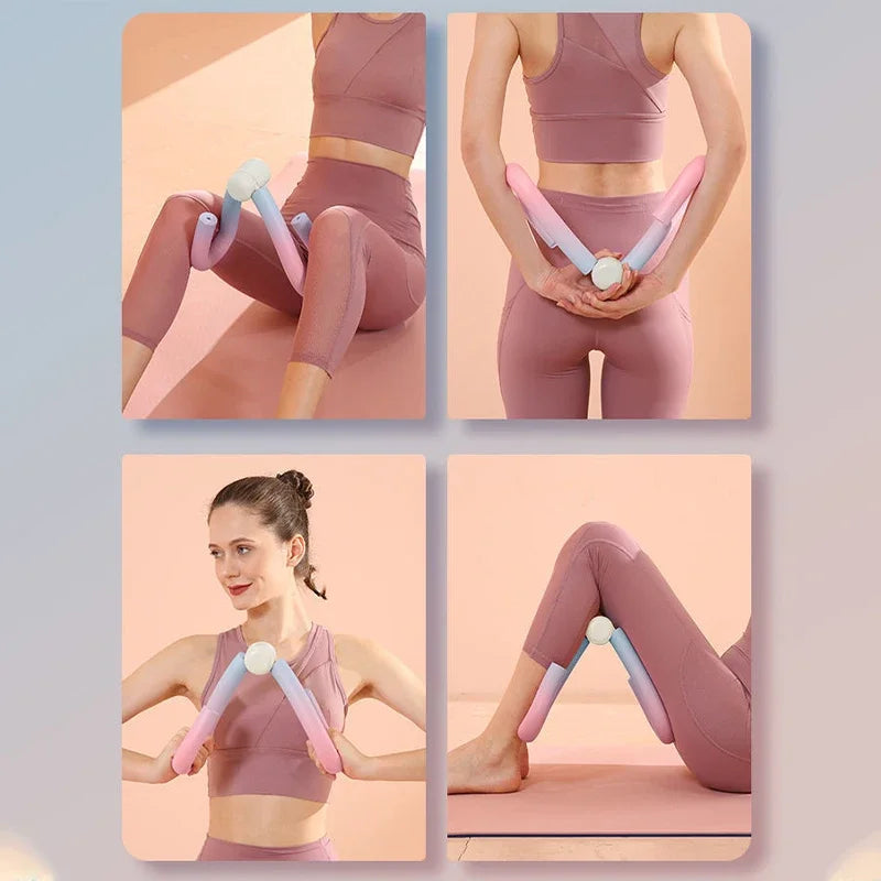 Thigh master home fitness equipment in pastel colors for at-home workouts