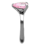 Women's silver ring with pink gemstone, affordable and vacation quality