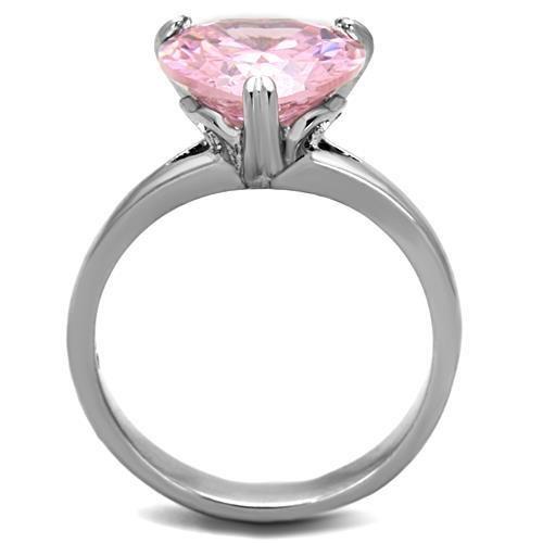 Women's silver ring with pink gemstone, affordable and vacation quality