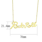 VacationGrabs rock and roll gold necklace featuring a stylish cursive design for music lovers