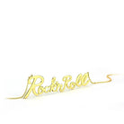 VacationGrabs rock and roll gold necklace with stylish script pendant for music lovers