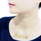 Stylish rock and roll gold necklace perfect for adding flair to any outfit