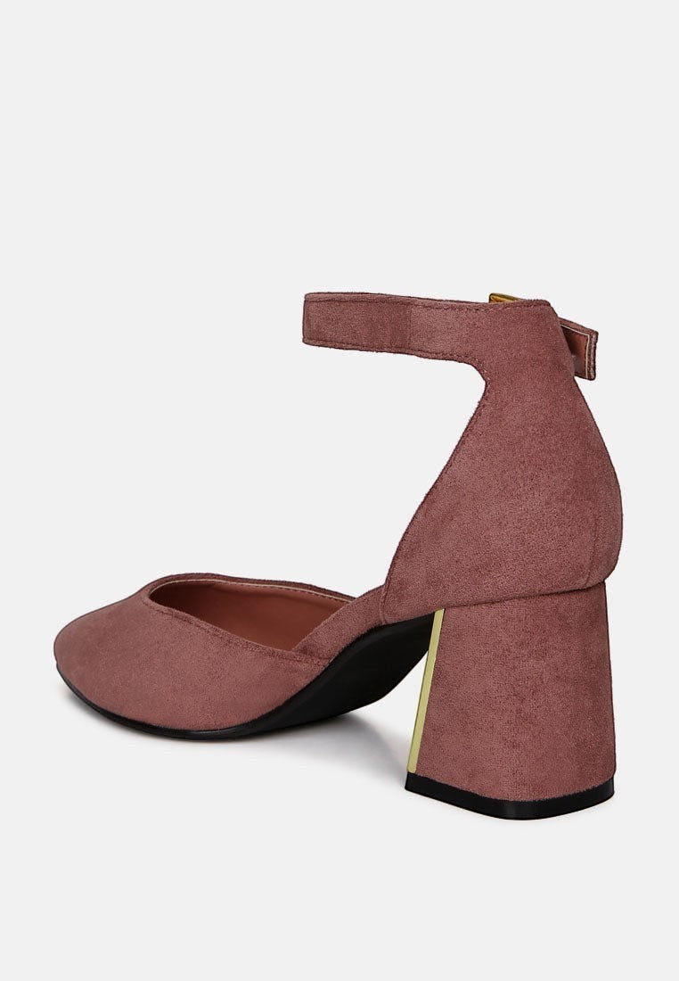 Rory Metallic Sling Detail Block Heel Sandals