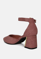 Rory Metallic Sling Detail Block Heel Sandals