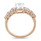 rose gold CZ engagement ring, elegant design for special occasions