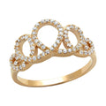 Elegant rose gold fashion ring for women adorned with sparkling clear crystals