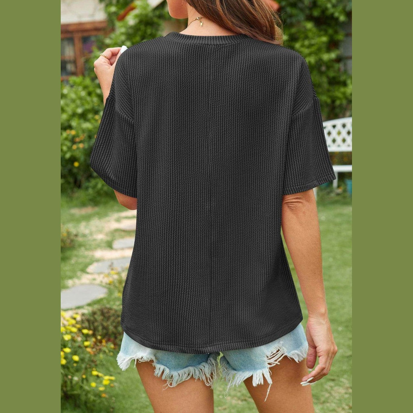 Round Neck Half Sleeve T-Shirt - VacationGrabs