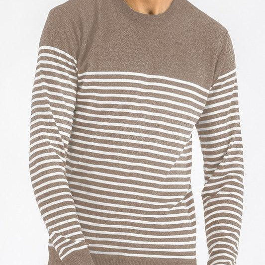 Men's Sweaters Round Neck Striped Sweater