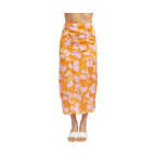 Ruched Maxi Skirt With Waist Drawstring - VacationGrabs