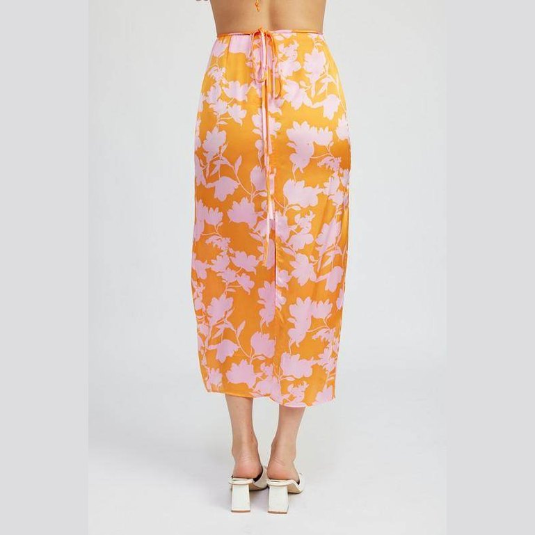 Ruched Maxi Skirt With Waist Drawstring - VacationGrabs