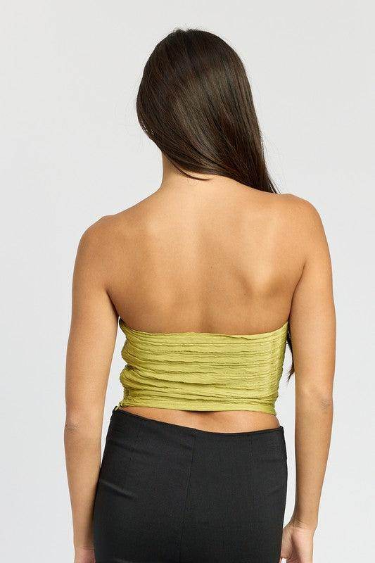 Ruched Tube Top - VacationGrabs