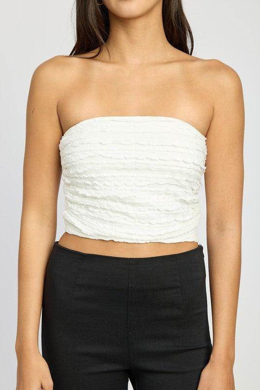 Ruched Tube Top - VacationGrabs