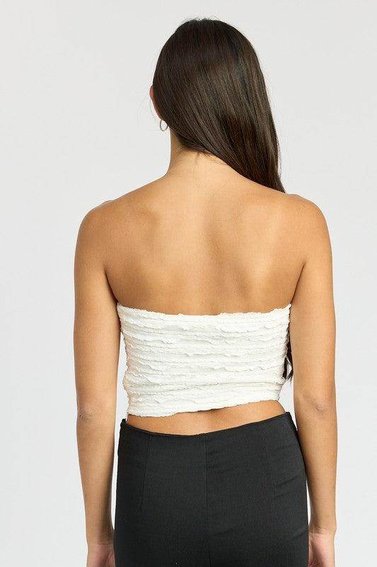 Ruched Tube Top - VacationGrabs