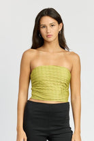 Women's Shirts - Tank Tops Ruched Tube Top