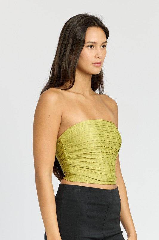 Ruched Tube Top - VacationGrabs