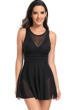 Women's black ruffle butt swimsuit for stylish beachwear