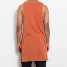 Rust tank top for men with a relaxed fit and stylish design, perfect for casual wear