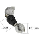 VacationGrabs ruthenium brass bracelet with synthetic onyx featuring decorative beads and a skull design