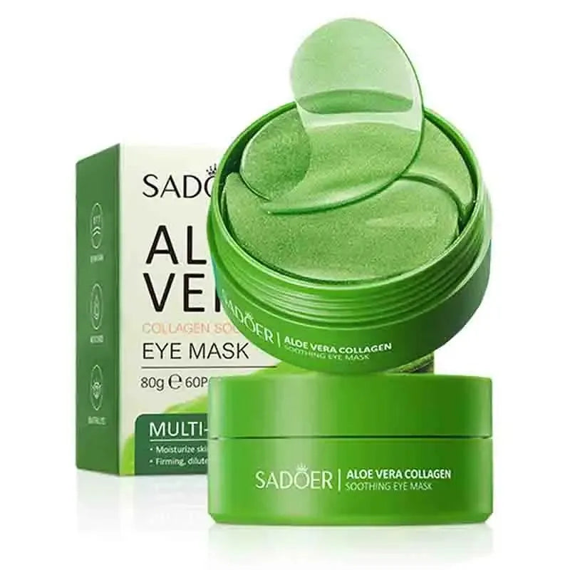 Aloe vera collagen eye mask jar for soothing and moisturizing skin