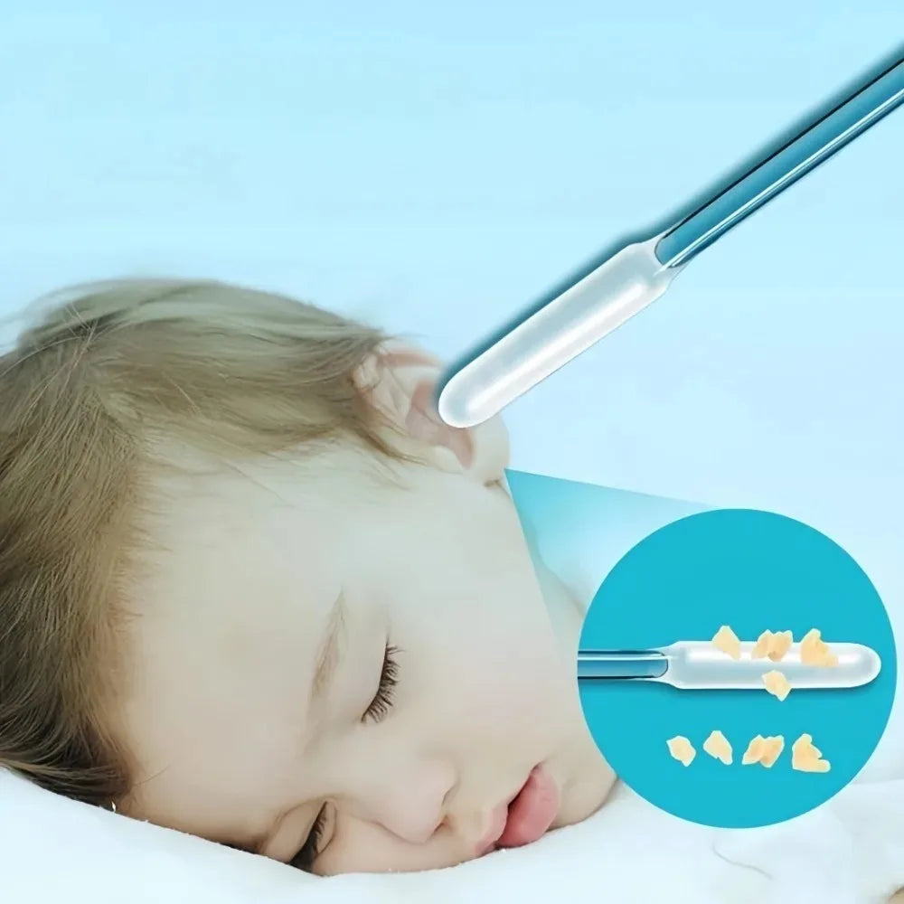 Safe ear wax removal tool for children, silicone tip for gentle use