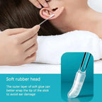 Safe ear wax removal tool with a soft rubber head for gentle cleaning