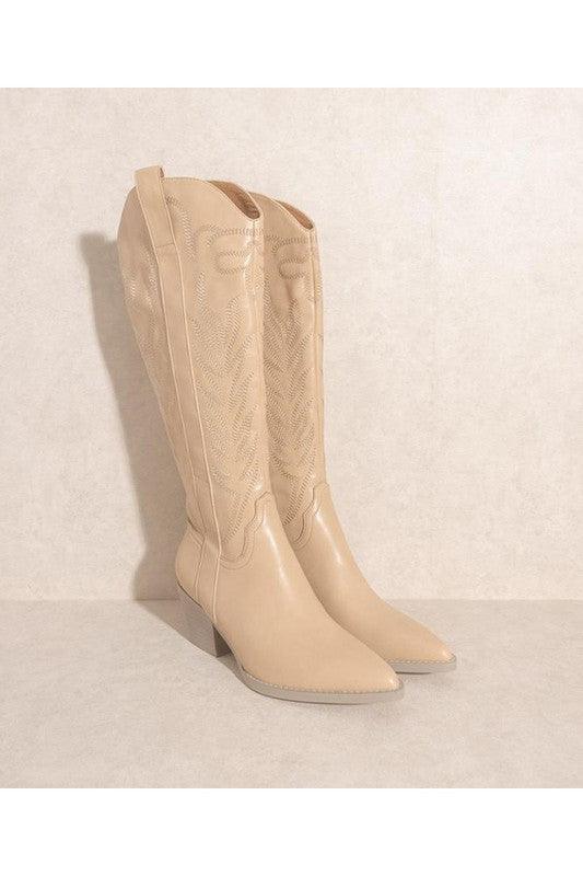 Women's Shoes - Boots Samara-Embroidery Western Knee High Boots